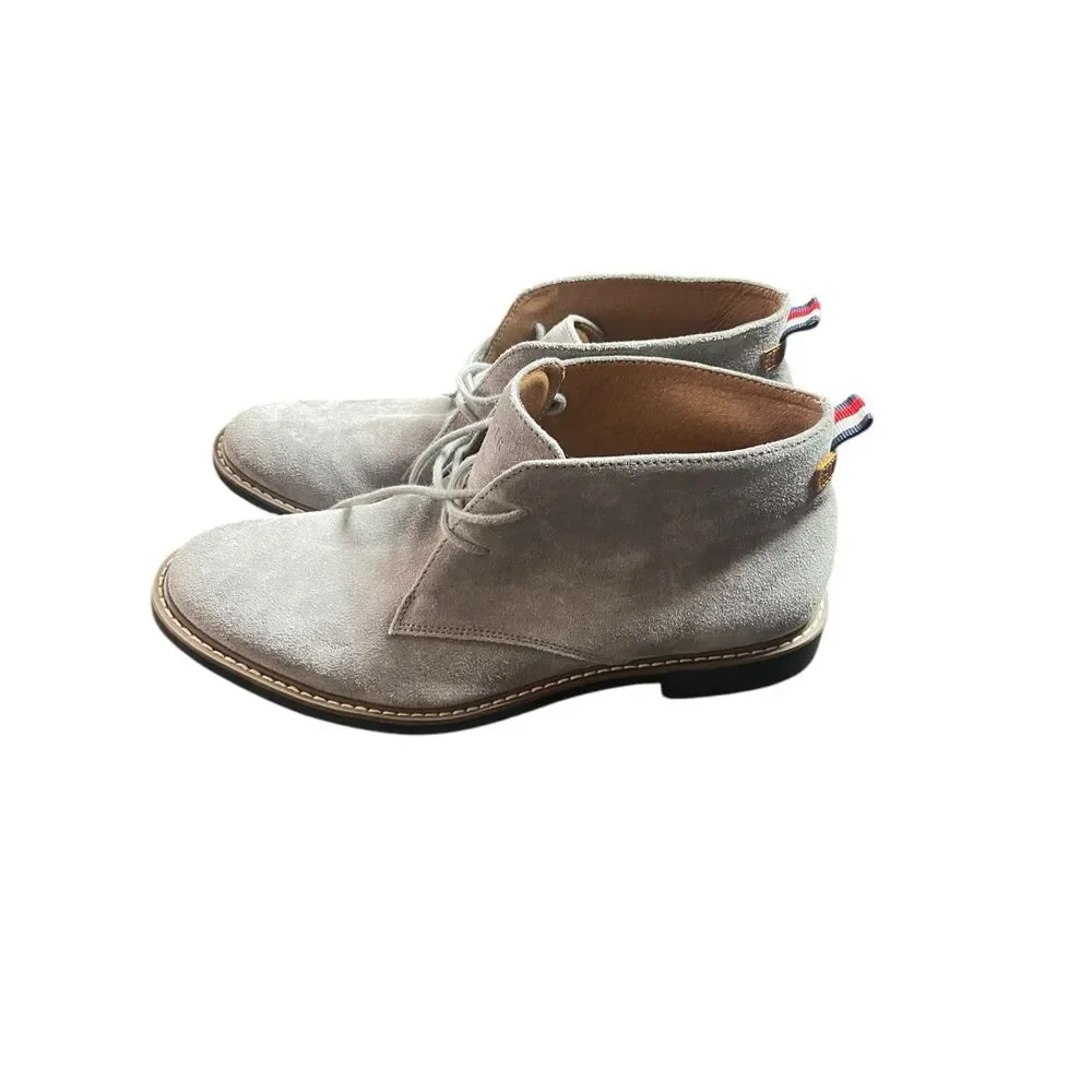 Tommy Hilfiger Mens Gray Suede Leather Lace Up Gervis Chukka Boot Size 11